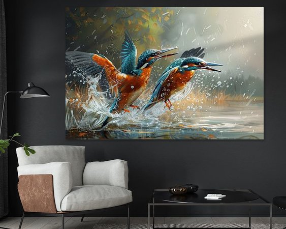 Voorbeeld van het werk in een kamer