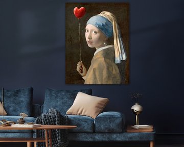 Fille avec une boucle d'oreille en perle - La fille de Vermeer sur OEVER.ART