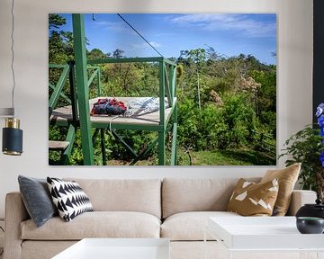 Zipline im Regenwald von Costa Rica