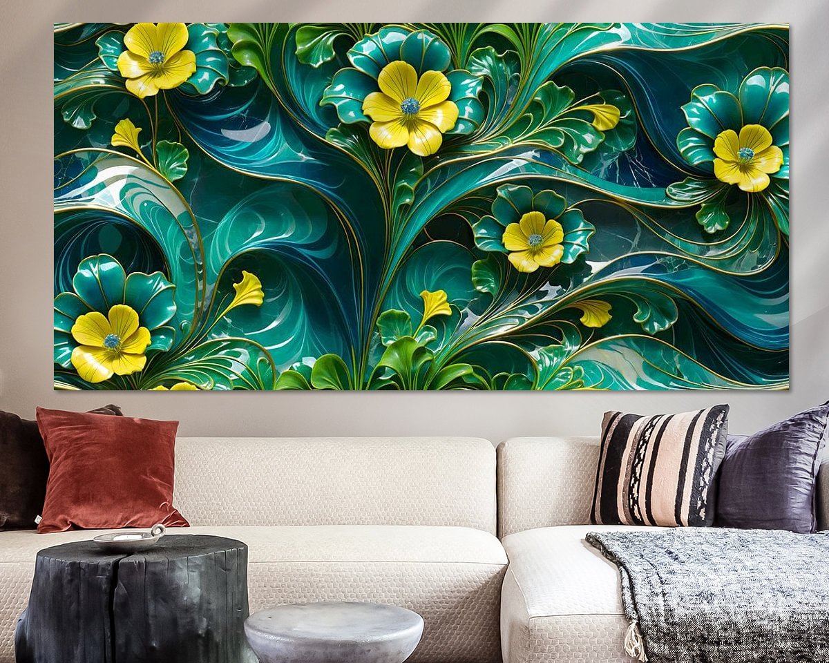 Voorbeeld van het werk in een kamer