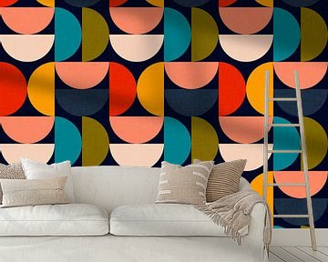 Bauhaus Geometric semicircles in bold colours by Ana Rut Bre