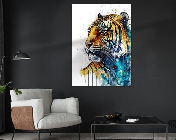 Tigre aquarelle sur Tan Nguyen