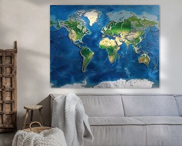 Carte du monde sur PixelPrestige