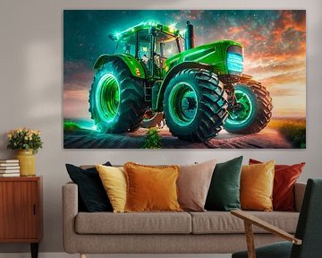 Grün Farben Traktor mit Elektromotor von Mustafa Kurnaz
