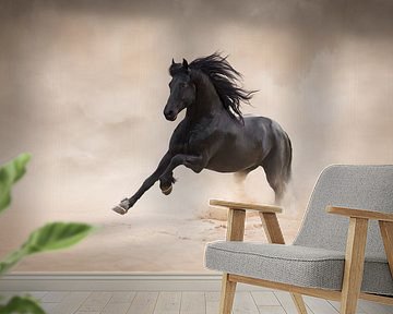 Galloping fries horse | finearts | horse photography by Laura Dijkslag