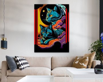 Cat pop art by InSomnia