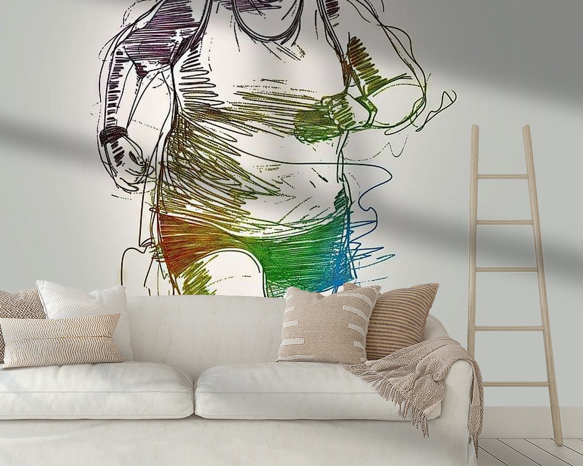 Voorbeeld van het werk in een kamer