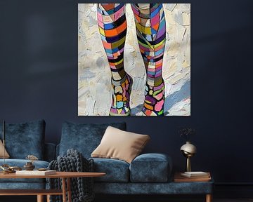 Modern Abstract | Legs and Feet sur Blikvanger Schilderijen