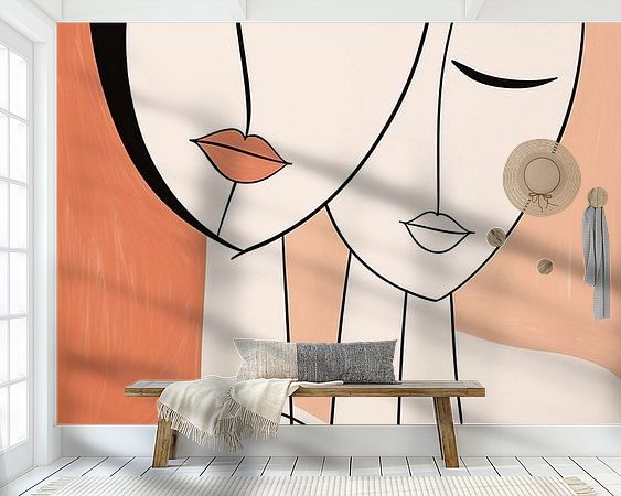 Voorbeeld van het werk in een kamer