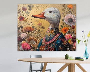 Art anthropomorphique - Canard habillé sur De Mooiste Kunst