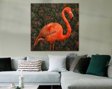 Schilderij Flamingo van Abstract Schilderij