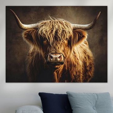 Rustikale Schönheit - Schottischer Hochländer in Kontemplation