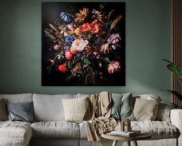 Schilderachtig stilleven van wilde bloemen van Mel Digital Art
