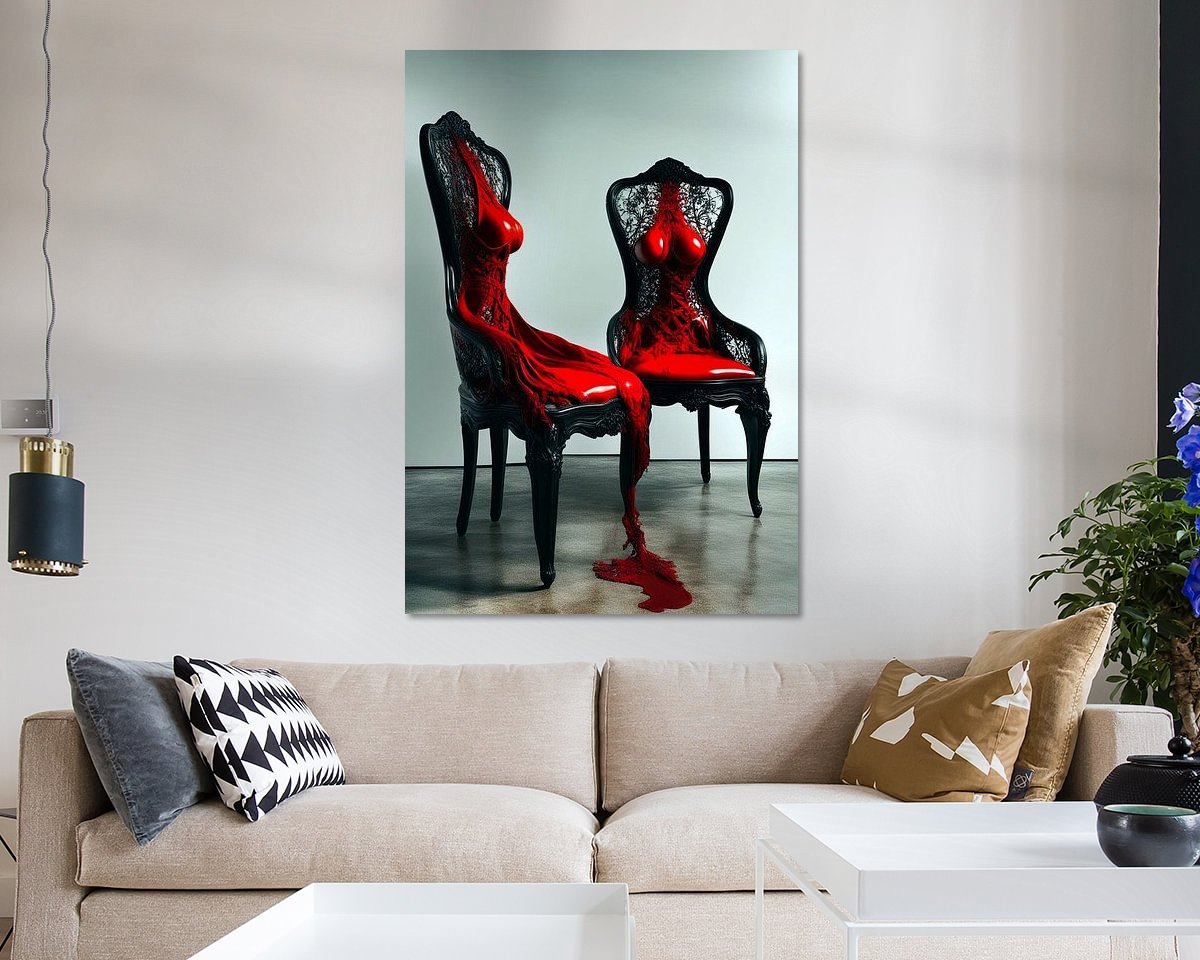 Voorbeeld van het werk in een kamer