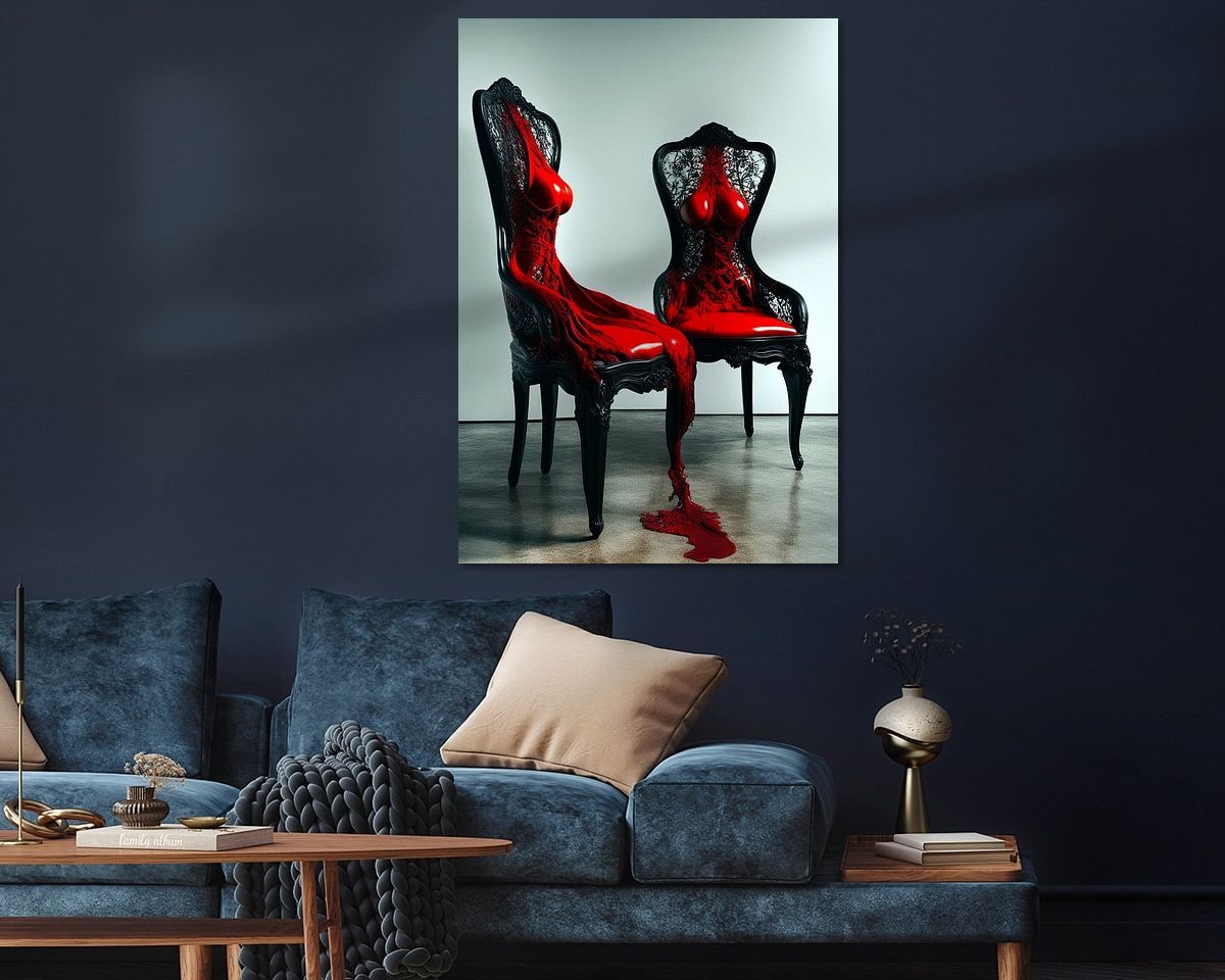 Voorbeeld van het werk in een kamer