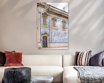 Kerk me tegels in Porto | Azulejos | Kleurrijke reisfotografie van Studio Rood