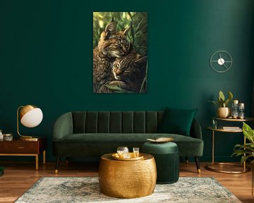 Cat Love Painting by Eye catching paintings