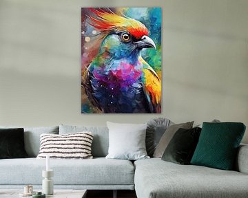 Krachtige kleurrijke vogel van M. Wessels