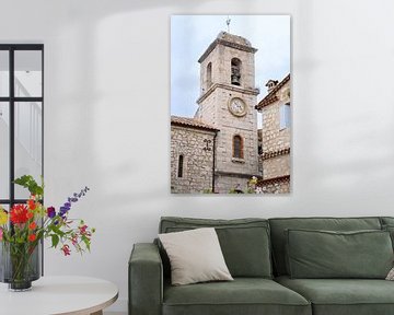 Kerk van Gourdon, Zuidoost Frankrijk - Art Print Travel photography van Bodil de Jong