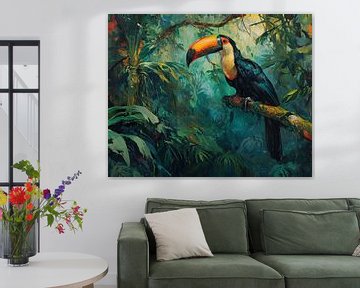 Peinture d'un toucan sur Caprices d'Art