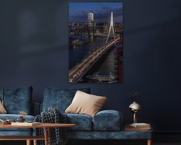 Rush hour Erasmus bridge Rotterdam by AdV Photography