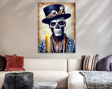 Baron Samedi with candle by Quinta Mandala