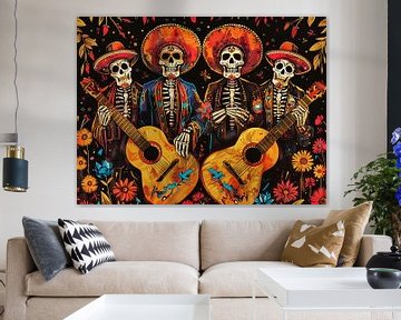 Mexican mariachi band on Dia de los Muertos by Frank Daske | Foto & Design