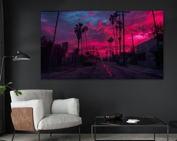 Een synthwave ambrotype Los Angeles van PixelPrestige