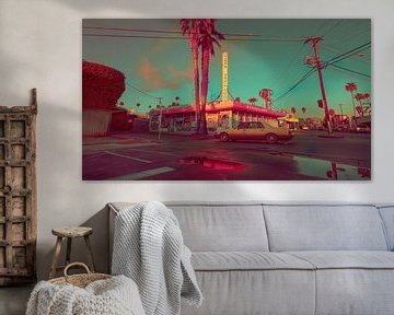 Een synthwave ambrotype Los Angeles van PixelPrestige