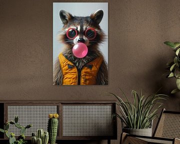 Bubblegum Fun: Raccoon 4 by ByNoukk