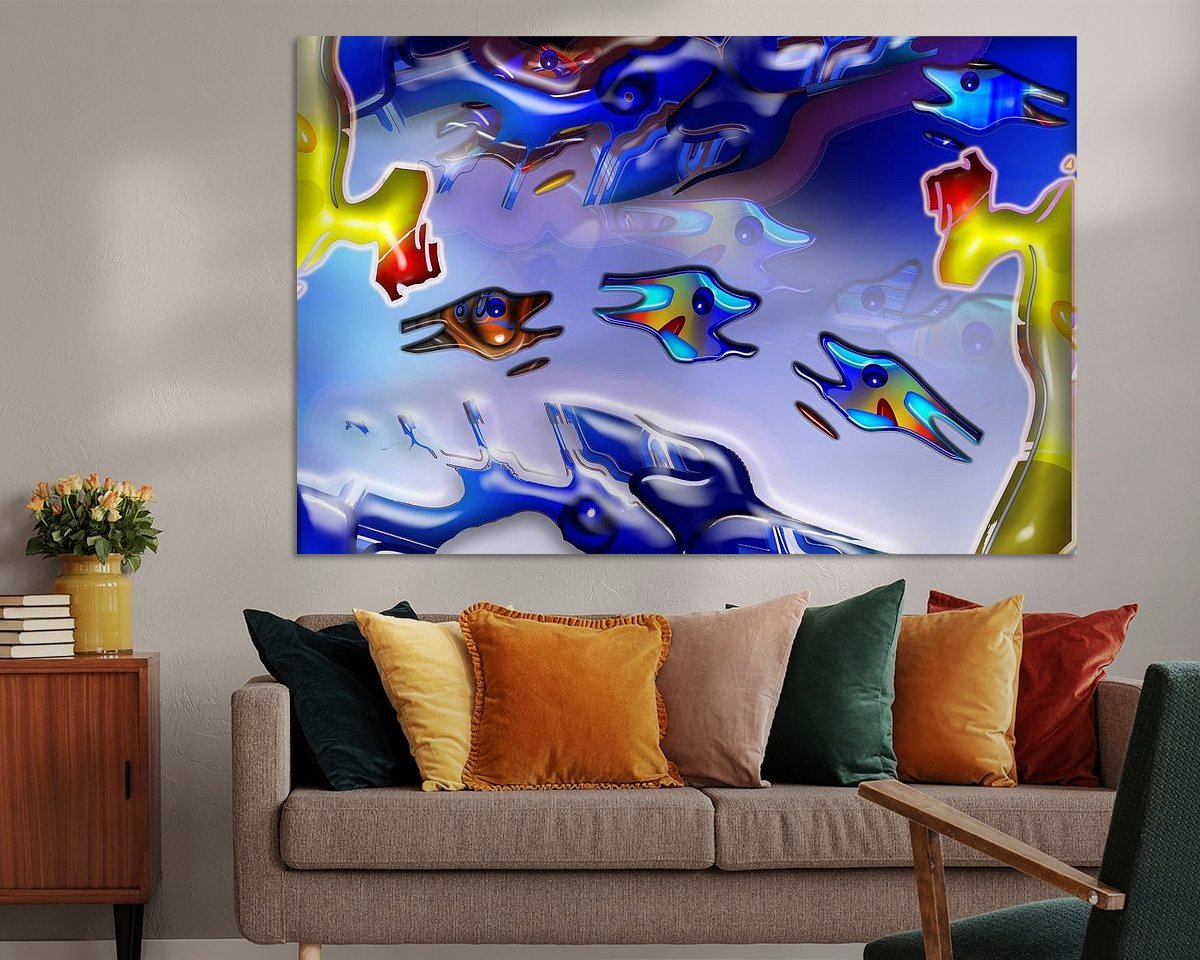 Voorbeeld van het werk in een kamer