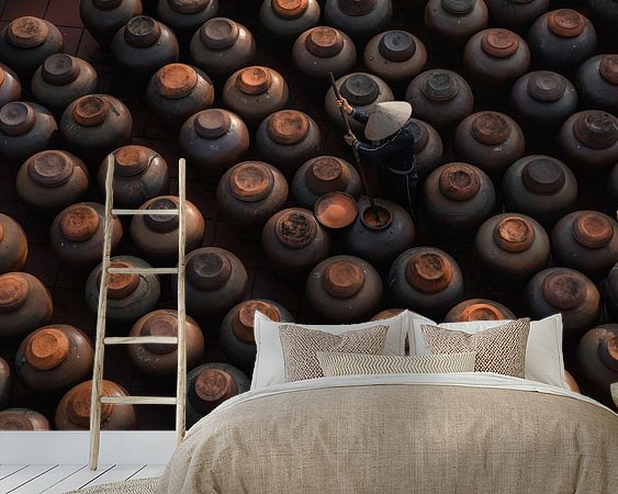 Voorbeeld van het werk in een kamer