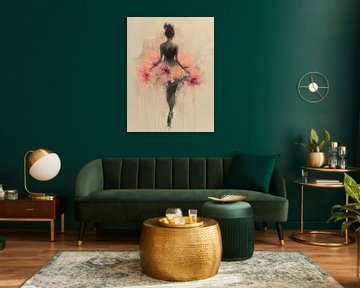 Kleurrijke ballerina, modern en abstract van Studio Allee