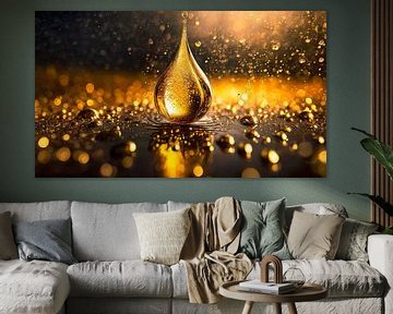 Gold-coloured drops by Mustafa Kurnaz