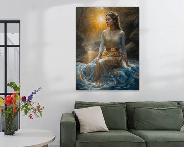 Die Frau mit dem Kleid aus Wasser von Jolique Arte