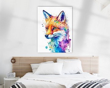 Renard aquarelle sur Tan Nguyen