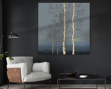 Birch magic: The Elegant Dance of Leaves