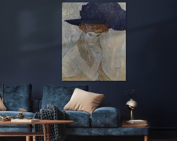 Gustav Klimt - De hoed met de zwarte veren (1910) van Peter Balan