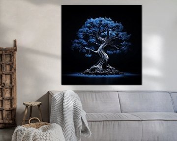 Levensboom blauw van TheXclusive Art