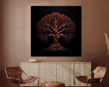 Arbre de vie orange sur TheXclusive Art