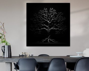 Levensboom zwart van The Xclusive Art
