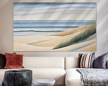 Rippling sea and dunes by Anna Marie de Klerk