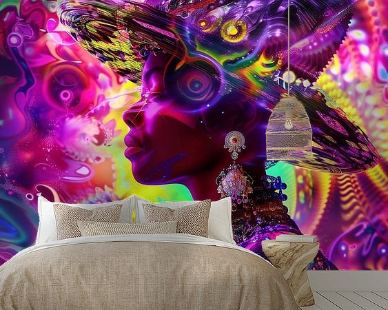 Voorbeeld van het werk in een kamer