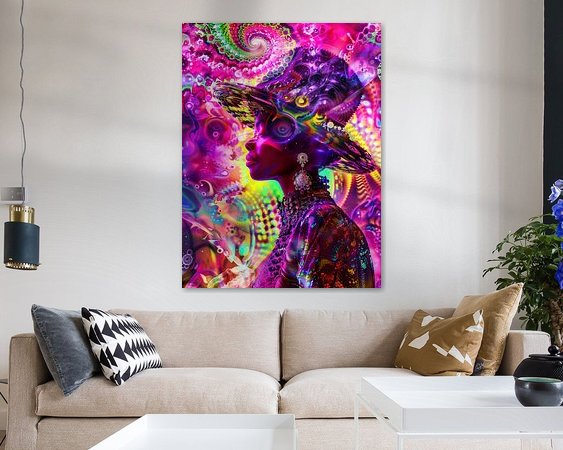 Voorbeeld van het werk in een kamer