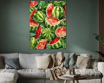 Wassermelonen-Poster für ihre Küche von Frank Daske | Foto & Design