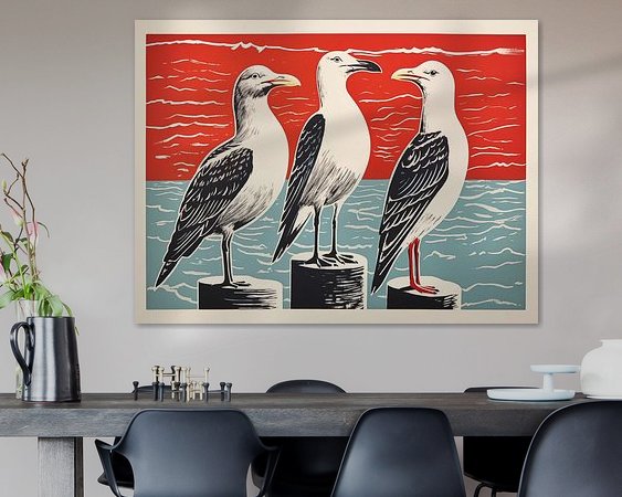 Voorbeeld van het werk in een kamer