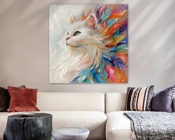 cat - chat de couleur sur Gelissen Artworks