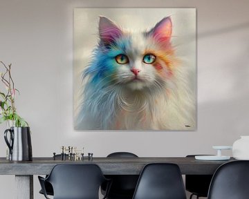 poes - kat met kleur van Gelissen Artworks
