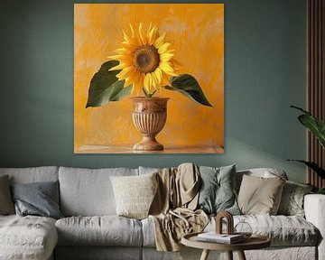 Sommer sonnig goldene Sonnenblume - Wanddekoration von Vlindertuin Art