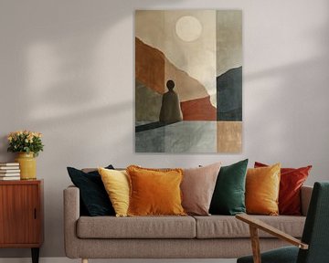 Daydreamer, modern and abstract in earth tones